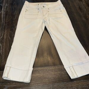 Vintage Jordache Cream/Gray Cropped Jeans size 9/10